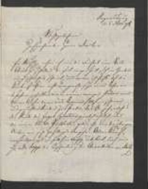 Brief von Heinrich Meyer an Johann Jacob Kohlhaas