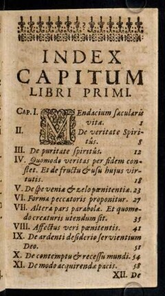 8r-10v, Index Capitum