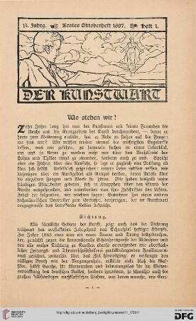 Wo stehen wir?, [1]