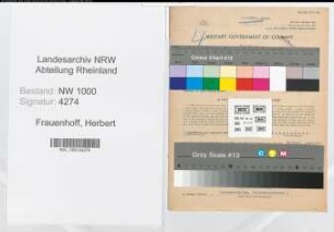 Entnazifizierung Herbert Frauenhoff, geb. 05.07.1915 (Postinspektor)
