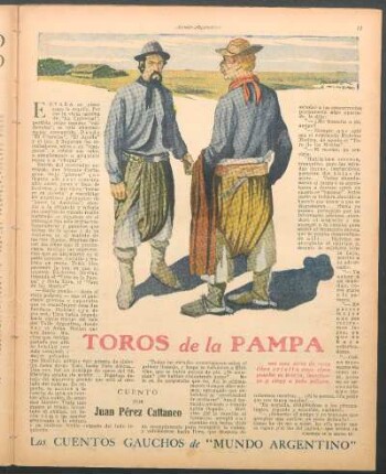 Toros de la pampa : Los cuentos gauchos de "Mundo Argentino"