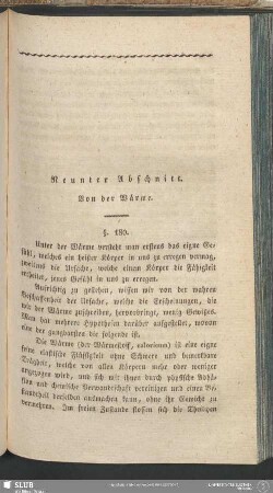 Neunter Abschnitt. Von der Wärme