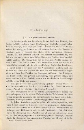 Abriss des geometrischen Kalküls
