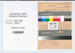Entnazifizierung Peter Ortmann, geb. 24.10.1906 (Malermeister)