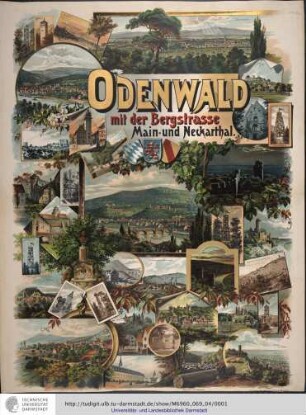 Odenwald mit der Bergstraße Main- und Neckarthal. [ca.1900]