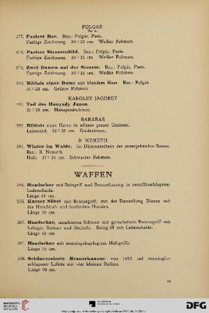 Waffen (Nr. 284-301)