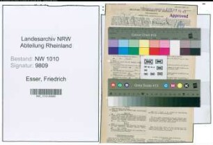 Entnazifizierung Friedrich Esser , geb. 20.02.1886 (Postbeamter)
