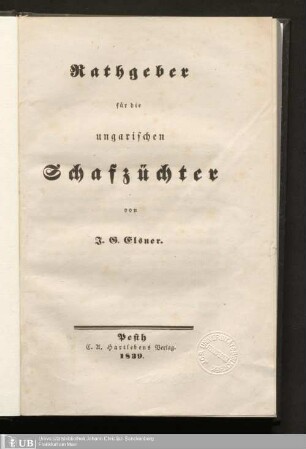 Rathgeber für die ungarischen Schafzüchter