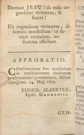 [Approbationes Theologorum.]