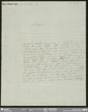 Eigenh. Brief von Johann Friedrich von Cotta an August Wilhelm von Schlegel, Tübingen, 08.12.1808