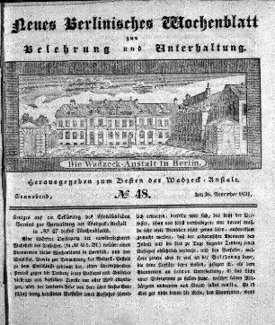 No. 48, Sonnabend, den 26. November 1831.
