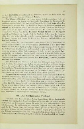 III. Das Norddeutsche Tiefland