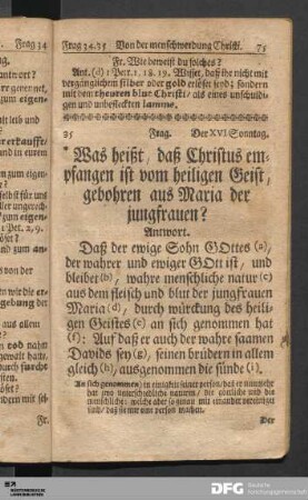Von der menschwerdung Christi.