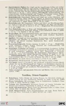 Textilien, Orient-Teppiche (Nr. 452-501)