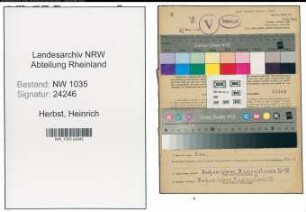 Entnazifizierung Heinrich Herbst , geb. 06.09.1886 (Bergmann)