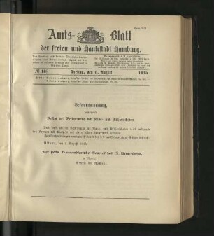 No. 168, 6. August 1915