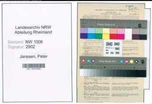 Entnazifizierung Peter Janssen , geb. 07.05.1884 (Baecker)