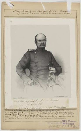 Bildnis des Freiherrn Ludwig Anton Friedrich Karl Franz von Minnigerode