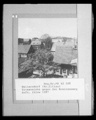 Waltersdorf (Kreis Zittau), Ortsansicht gegen den Breitenberg