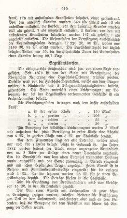 Begräbniswesen.
