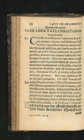 VII. De Libertate Christiana.