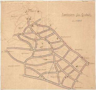 Fischer, Theodor; Meran / Südtirol (Italien); Baulinienplan - Gratsch (Baulinienplan)