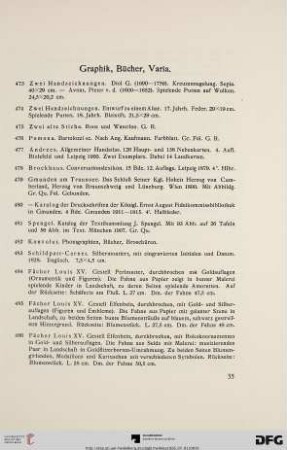 Graphik, Bücher, Varia (Nr. 473-495)