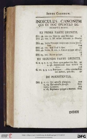 Indiculus canonum qui ex hoc opusculo desumpti sunt