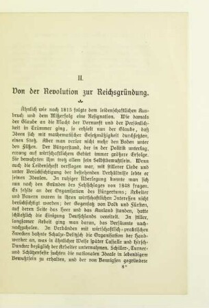 II. Von der Revolution zur Reichsgründung