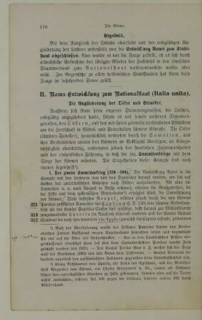 II. Roms Entwicklung zum Nationalstaat (Italia unita)