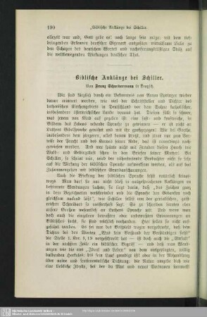 Bibliche Anklänge bei Schiller