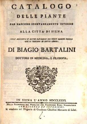 Catalogo delle piante