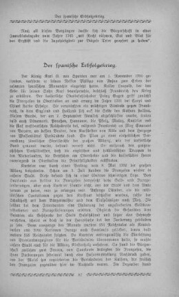 Der spanische Erbfolgekrieg.