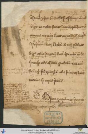 Handschriftlich beschriebenes Blatt