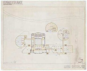 Wettbewerb Filmhaus Esplanade (nicht realisiert), 1. Rang – Grundriss 3. OG. Berlin-Tiergarten, Potsdamer Platz 2