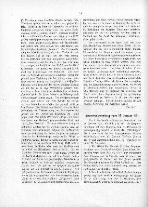 Hauptversammlung am 28. Januar 1911