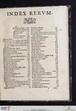 Index rervm
