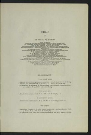 Obras de Ernesto Quesada