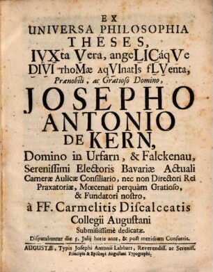 Ex universa philosophia theses ...