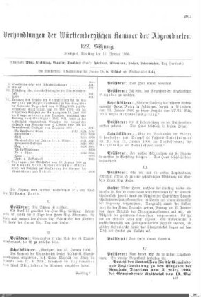 122. Sitzung, Stuttgart, 16.1.1906