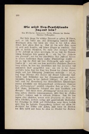 160 Wie wird Neu-Deutschlands Jugend sein?