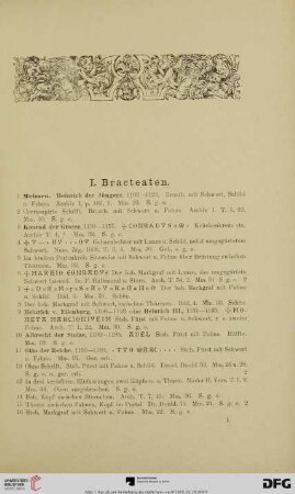 I. Bracteaten (Nr. 1-1199)