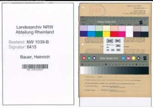 Entnazifizierung Heinrich Bauer , geb. 28.11.1914 (Steuerberater)