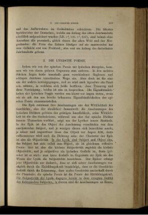 2. Die lyrische Poesie.