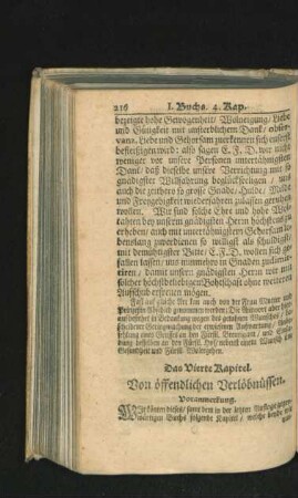 Das Vierte Kapitel. Von öffentlichen Verlöbnüssen.