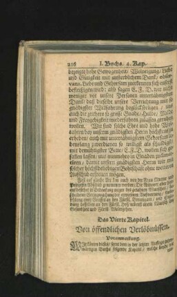 Das Vierte Kapitel. Von öffentlichen Verlöbnüssen.