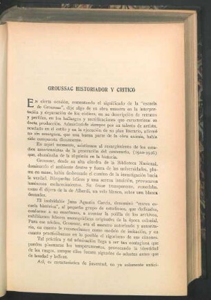 Groussac historiador y crítico