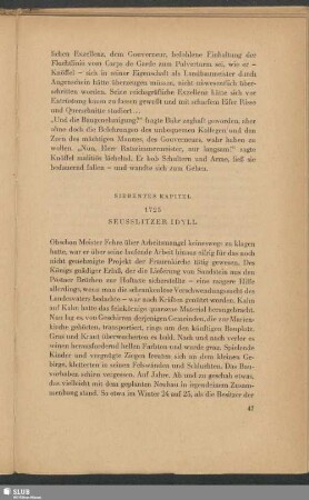Siebentes Kapitel: 1725 Seusslitzer Idyll
