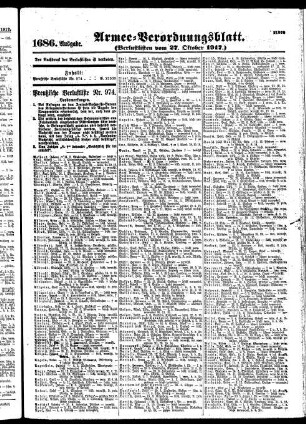 1686. Ausgabe. Samstag, 27. Oktober 1917