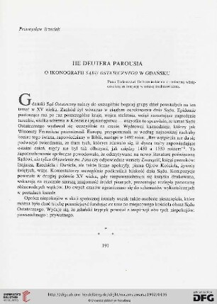 36: He Deutera Parousia : o ikonografii "Sądu Ostatecznego" w Gdańsku